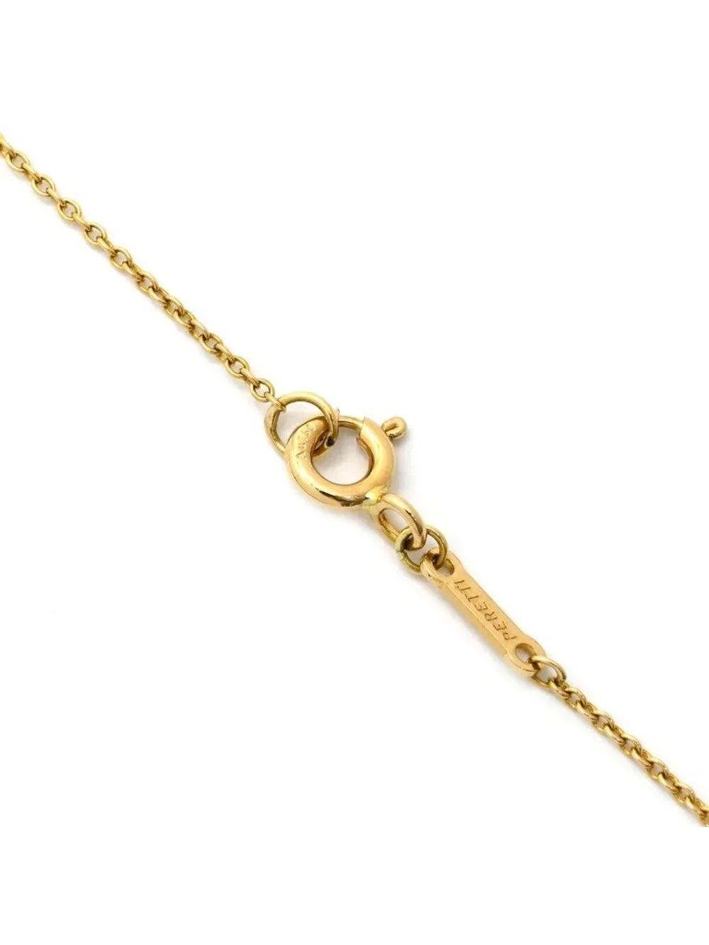 Tiffany & Co Necklace Dots Cross Diamond Yellow Gold Elsa Peretti Small